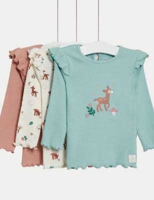 

Girls M&S Collection 3pk Cotton Rich Deer Tops (0-3 Yrs) - Multi, Multi