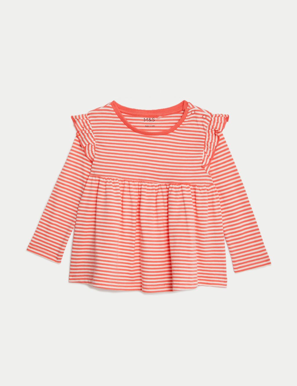 2pk Pure Cotton Butterfly & Striped Tops (0-3 Yrs) image 2