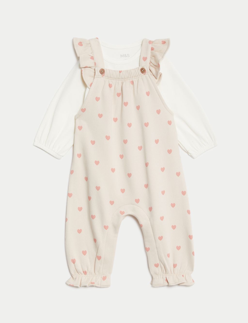 2pc Cotton Rich Heart Print Outfit (0-3 Yrs) image 2