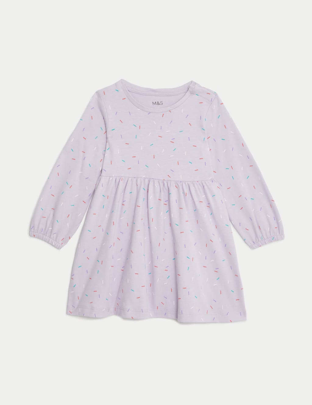 Pure Cotton Dash Print Dress (0-3 Yrs)