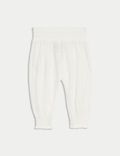 Pure Cotton Elasticated Waist Trousers (0-3 Yrs)