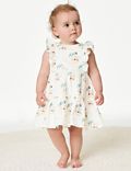 2pc Pure Cotton Palm Tree Dress Outfit (0-3 Yrs)