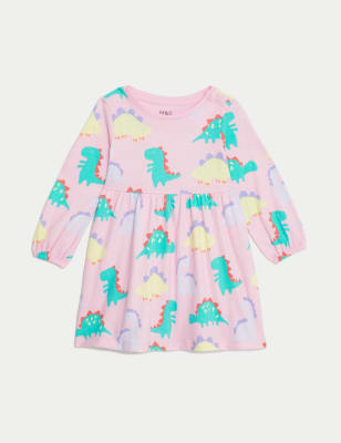 

Girls M&S Collection Pure Cotton Dino Print Dress (0-3 Yrs) - Pink Mix, Pink Mix