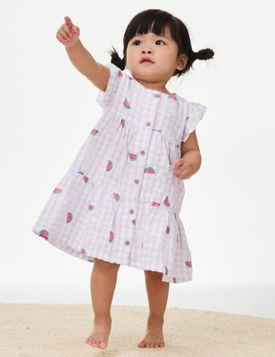 

Girls M&S Collection Pure Cotton Watermelon Dress (0-3 Yrs) - Lilac Mix, Lilac Mix