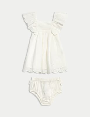 2pc Pure Cotton Dress Outfit (0-3 Yrs)