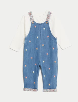 

Girls M&S Collection 2pc Cotton Rich Floral Outfit (0-3 Yrs) - Denim, Denim
