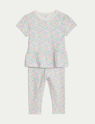 

Girls M&S Collection 2pc Cotton Rich Floral Outfit (0-3 Yrs) - Pink Mix, Pink Mix