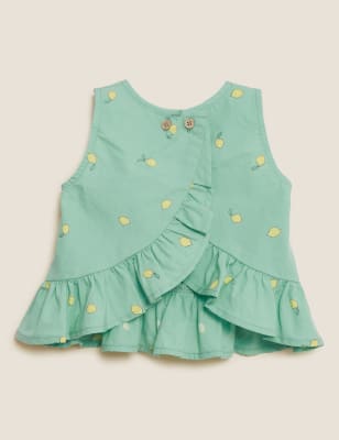 

Girls M&S Collection Pure Cotton Lemon Print Top (0-3 Yrs) - Pink, Pink