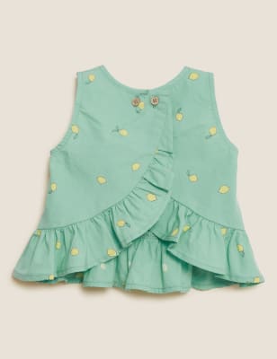 Pure Cotton Lemon Print Top (0-3 Yrs)