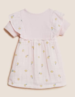 

Girls M&S Collection Pure Cotton Lemon Print Dress (0-3 Yrs) - Pink Mix, Pink Mix