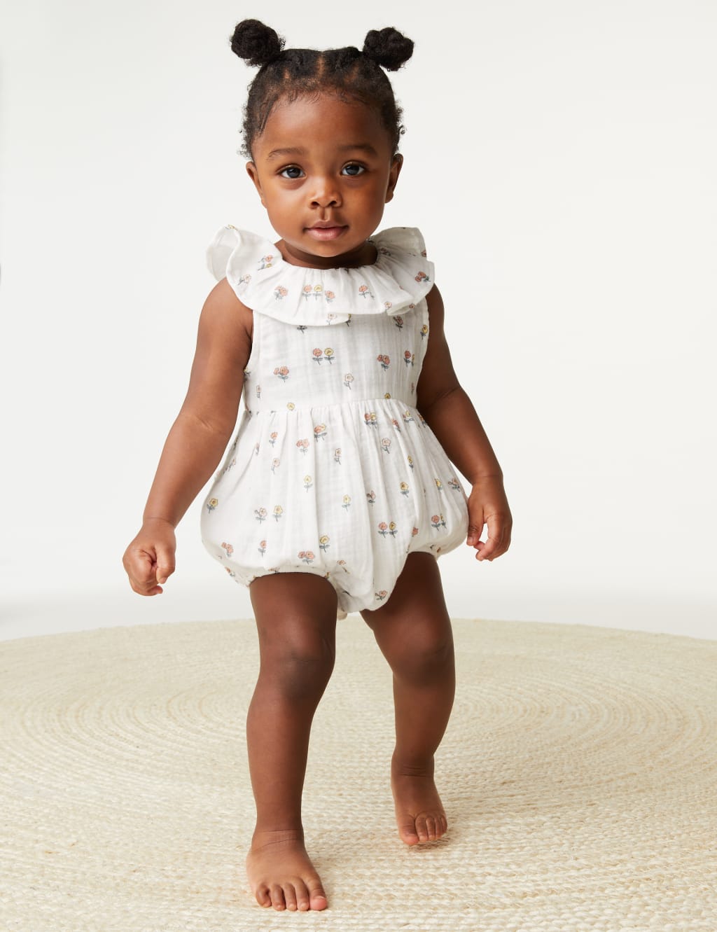 Pure Cotton Floral Romper (0-3 Yrs) image 4