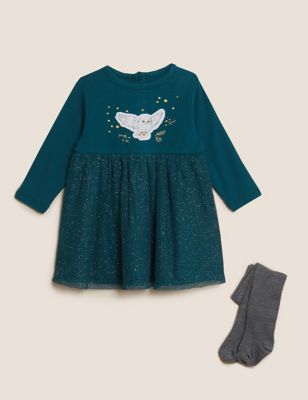 

Girls M&S Collection 2pc Harry Potter™ Cotton Rich Outfit (0-3 Yrs) - Dark Green Mix, Dark Green Mix
