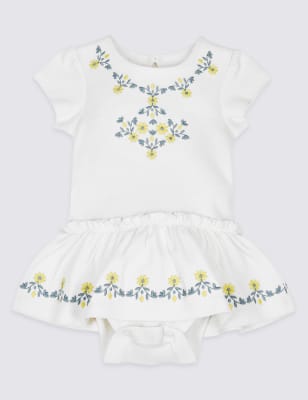 Pure Cotton Embroidered Body Dress