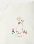 תלבושת 2 חלקים מבד עשיר בכותנה של Peter Rabbit‎™‎ (3-0 שנים)