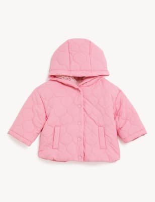 

M&S Collection Abrigo acolchado con capucha de Stormwear™ (0-3 años) - Pink Mix, Pink Mix