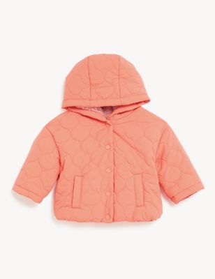 

Girls M&S Collection Stormwear™ Quilted Hooded Coat (0-3 Yrs) - Coral Mix, Coral Mix