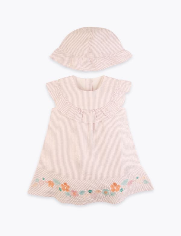 Cotton Striped Dress (7lbs-12 Mths)