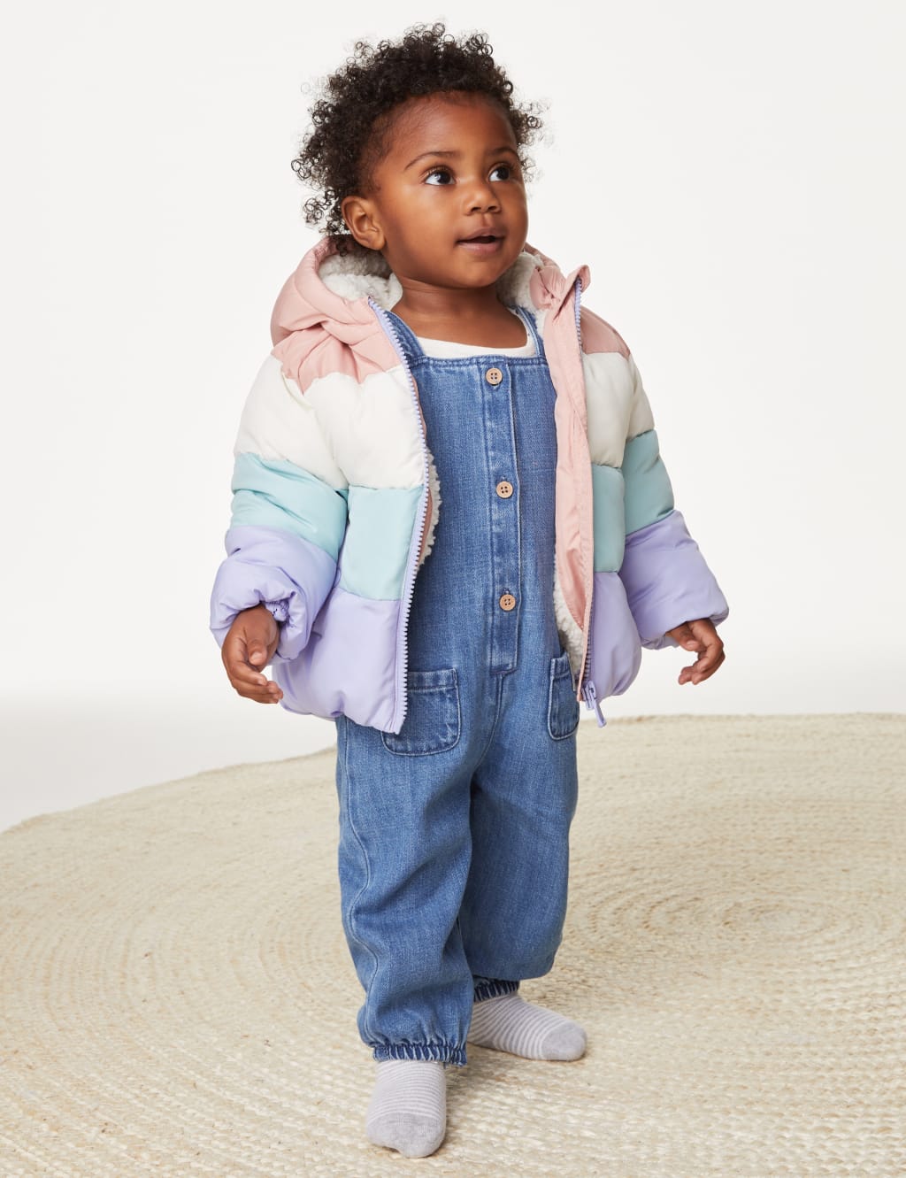 Stormwear™ Borg Lined Padded Jacket (0-3 Yrs) image 1
