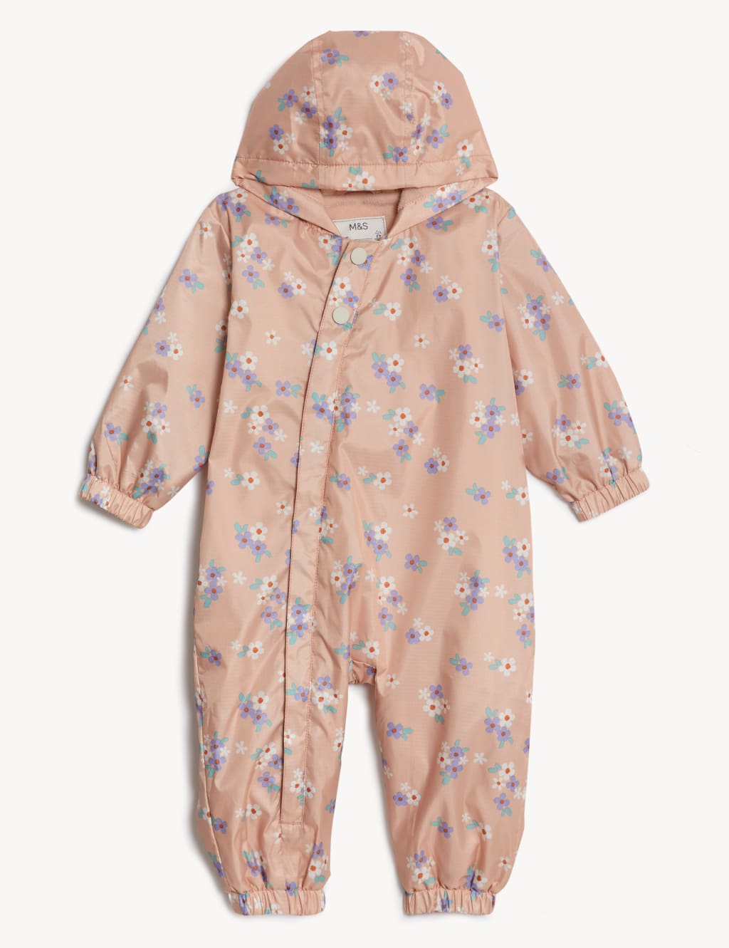 Floral Hooded Puddlesuit (0-3 Yrs)