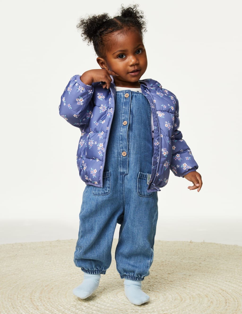 Floral Coat - (0-3 yrs) image 1