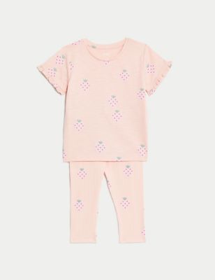 

Girls M&S Collection 2pc Cotton Rich Strawberry Outfit (0 Mths-3 Yrs) - Blush, Blush
