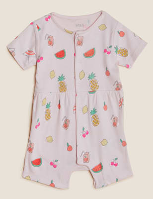 

Girls M&S Collection 2pk Pure Cotton Fruit Print Rompers (0-3 Yrs) - Green Mix, Green Mix