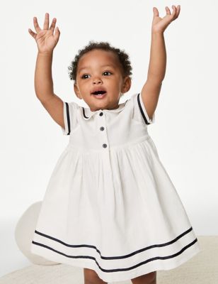 

Girls M&S Collection Cotton Rich Dress (0-3 Yrs) - Ivory, Ivory
