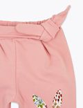 Cotton 3D Bunny Knee Detailing Joggers (0-3 Yrs)