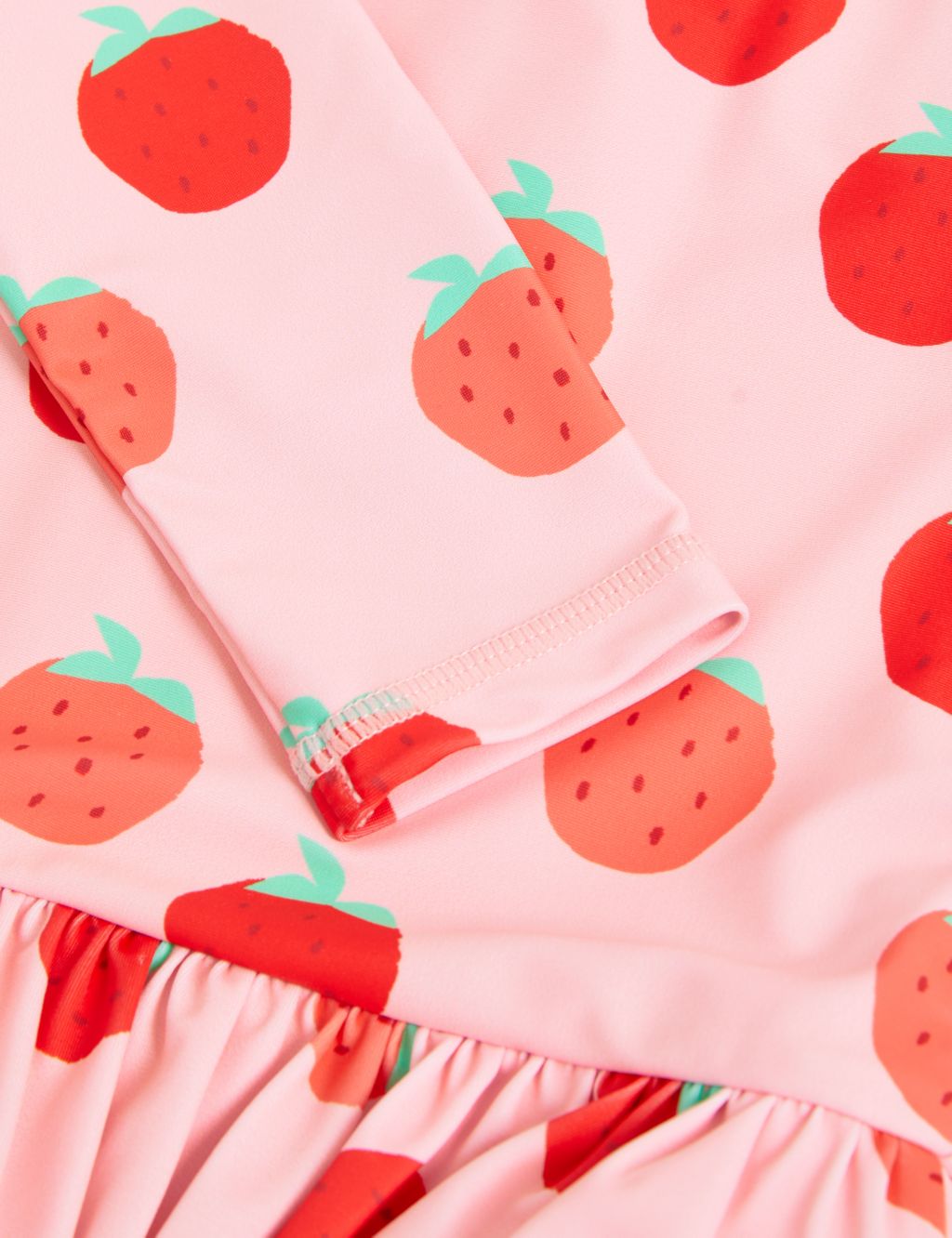 Strawberry Print Long Sleeve Swimsuit (0-3 Yrs) image 3