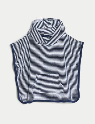 Cotton Rich Towelling Striped Poncho (0-3 Yrs) - EE