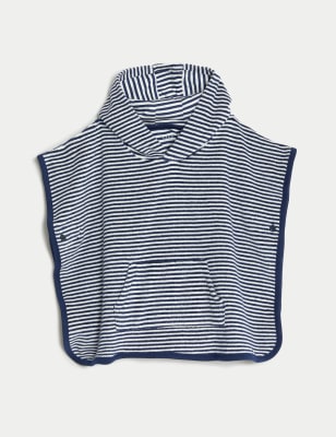 Cotton Rich Towelling Striped Poncho (0-3 Yrs)