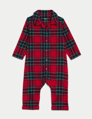 

Girls M&S Collection Pure Cotton Checked Romper (0-3 Yrs) - Red Mix, Red Mix