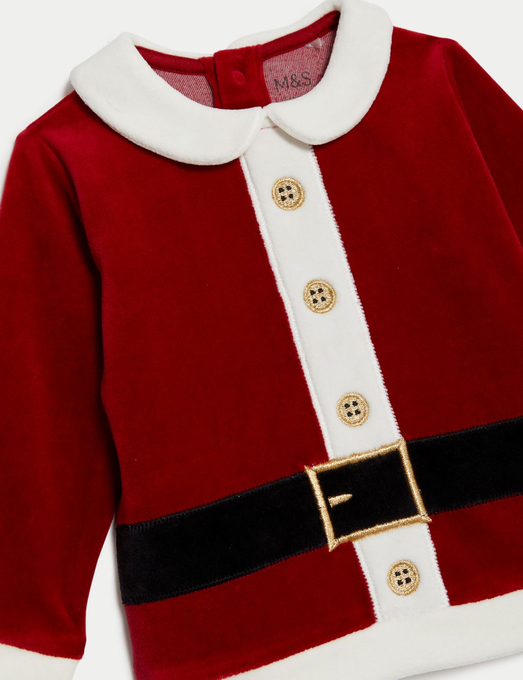 3pc Velvet Christmas Santa Outfit (0-3 Yrs) image 6