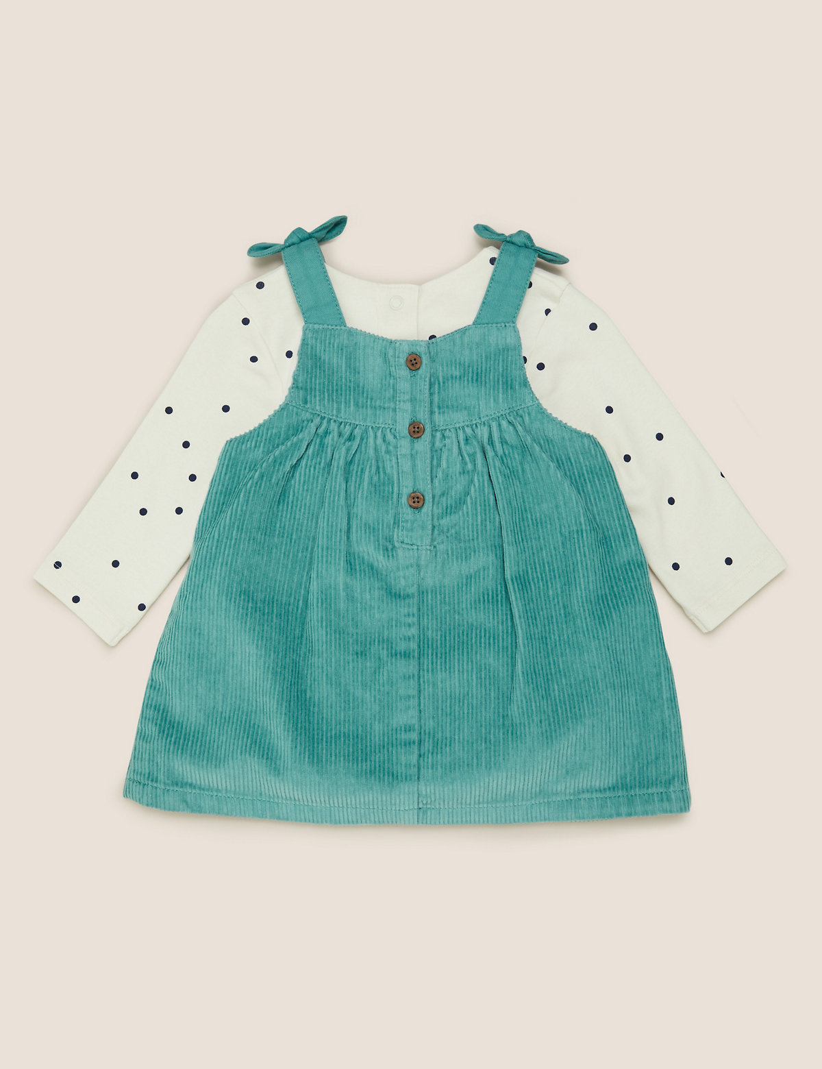 3 Piece Cord Dress Outfit (0-3 Yrs)