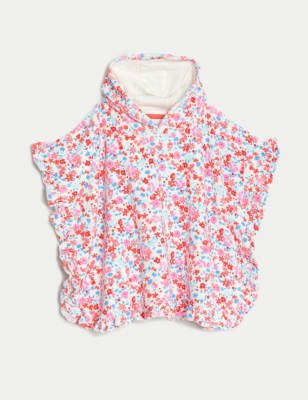 Floral Towelling Poncho (0-3 Yrs)