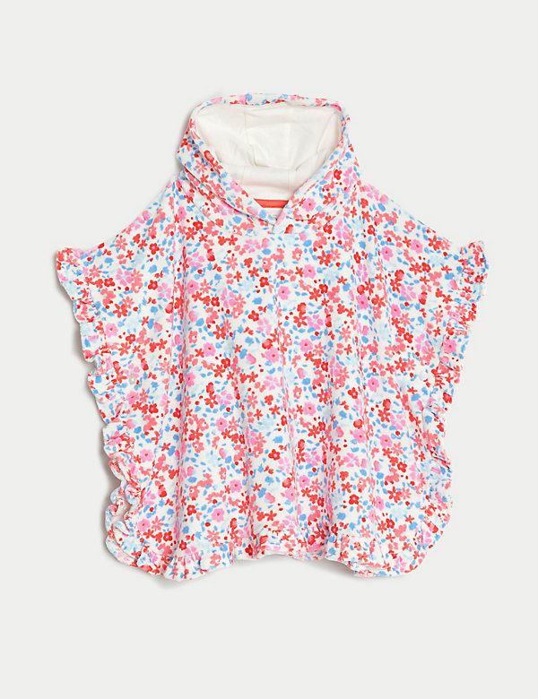 Floral Towelling Poncho (0-3 Yrs) - SE
