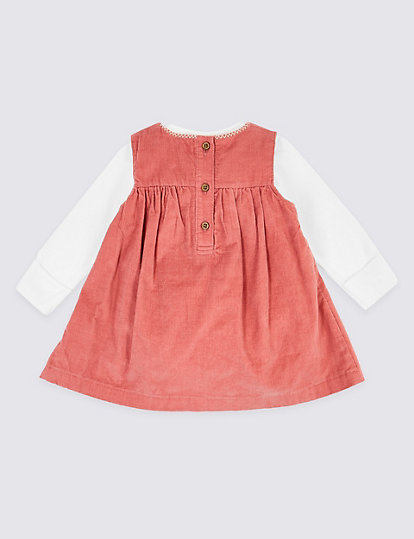 3 Piece Cotton Embroidered Dress (7lbs-3 Yrs)