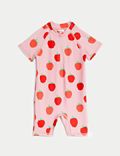 Strawberry Print All In One (0-3 Yrs)