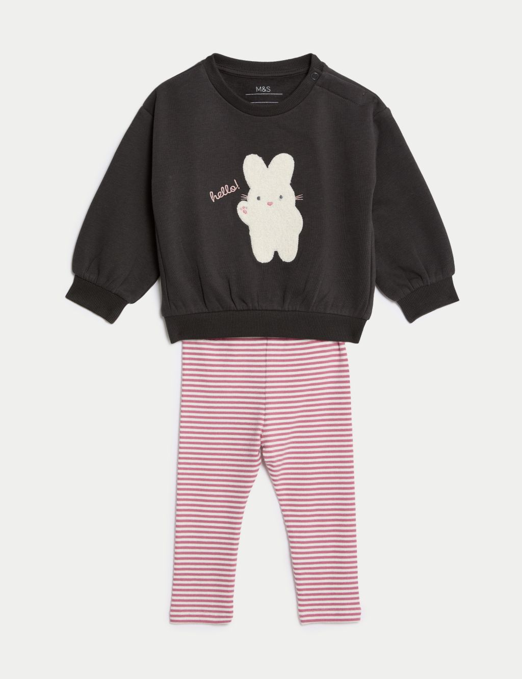 2pc Cotton Rich Bunny Sweat Outfit (0-3 Yrs)