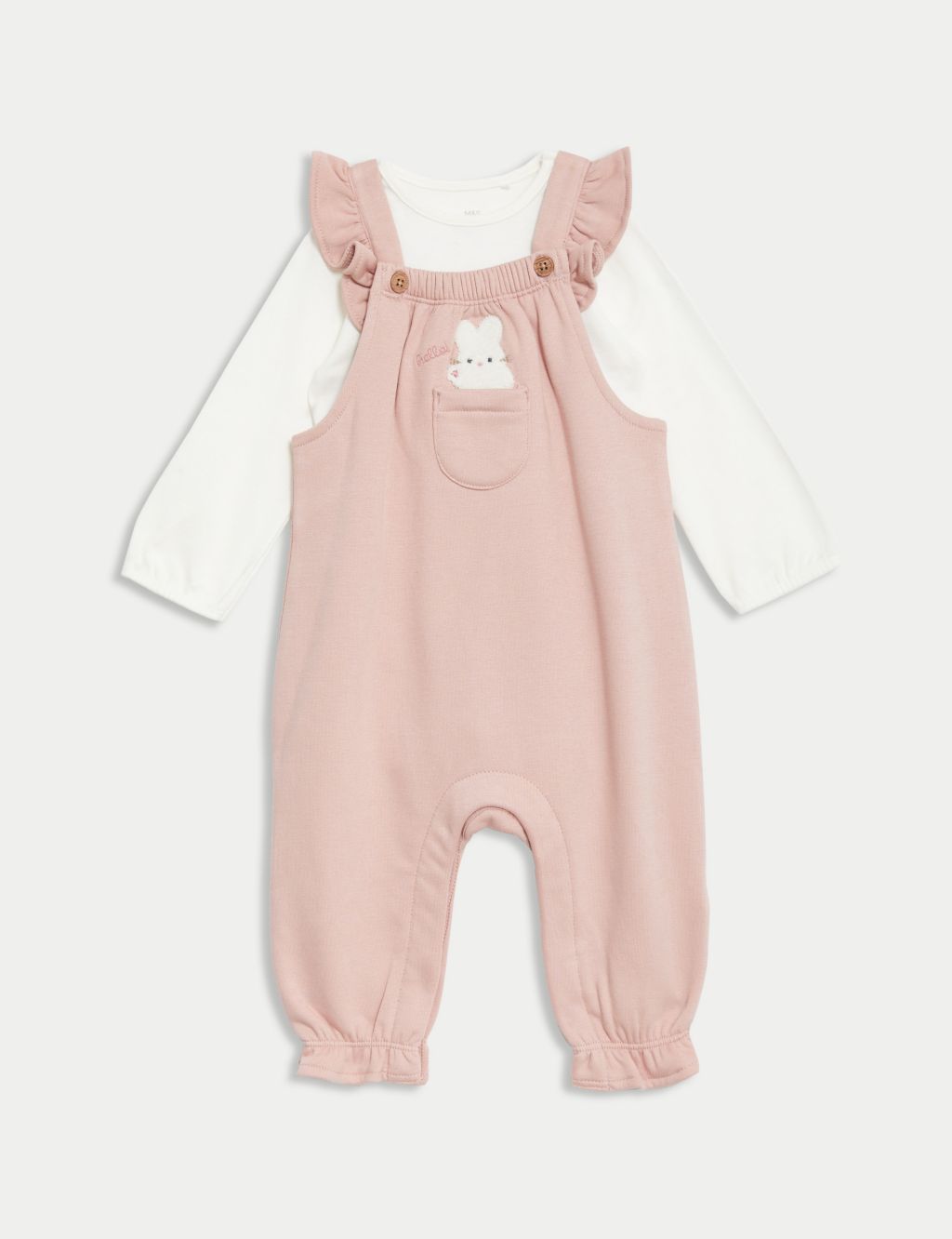 2pc Cotton Rich Dungarees (0-3 Yrs)