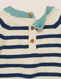 2pc Cotton Stripe Knitted Dress (0-3 Yrs)