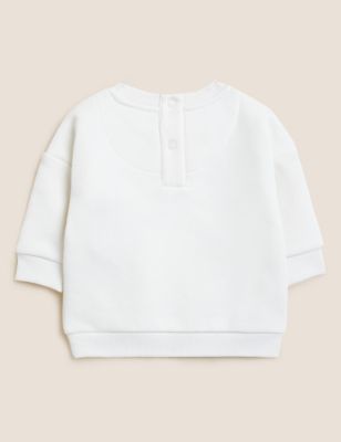 Girls M&S Collection Cotton Rich Minnie Mouse™ Sweatshirt (0 - 3 Yrs) - Cream Mix