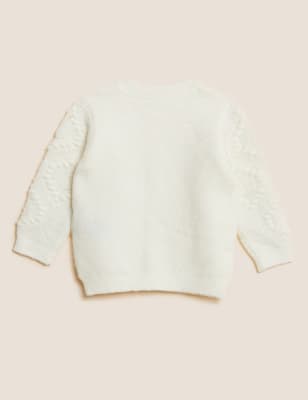 

M&S Collection Cárdigan con punto trenzado (0-3 años) - White, White