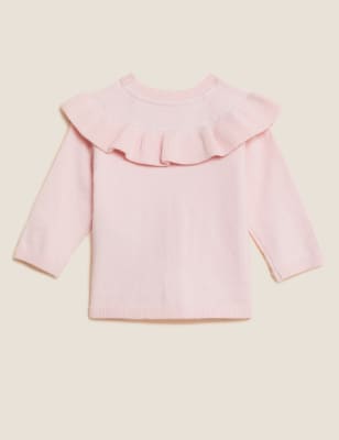 

Girls M&S Collection Frill Collar Cardigan (0-3 Yrs) - Pink, Pink