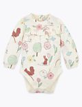 3 Piece Pure Cotton Nature Print Outfit (7lbs-12 Mths)