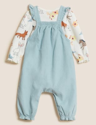 

Girls M&S Collection 2pc Pure Cotton Animal Outfit (0-3 Yrs) - Light Turquoise, Light Turquoise