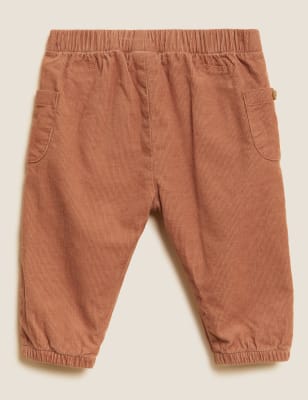 

Girls M&S Collection Pure Cotton Cord Joggers (0-3 Yrs) - Brown, Brown