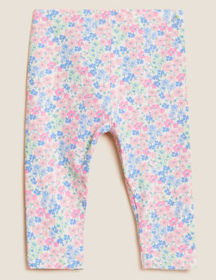 

Girls M&S Collection Cotton Rich Floral Leggings (0 - 3 Yrs) - Pink Mix, Pink Mix