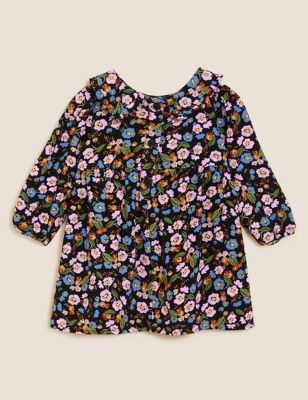 M&S X Ghost Girls Floral Dress (0-3 Yrs)