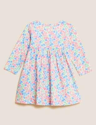 

M&S Collection Vestido de florecillas 100% algodón (0-3 años) - Pink Mix, Pink Mix